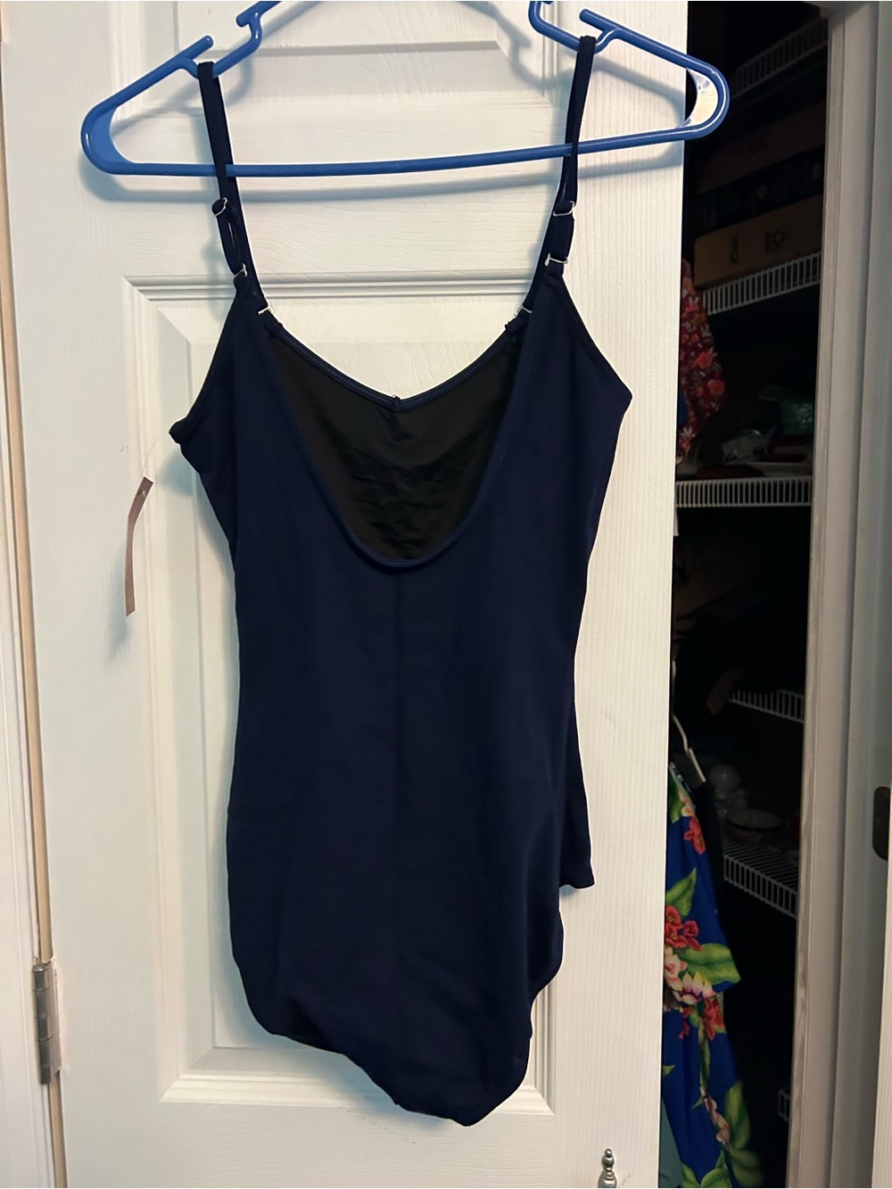 Capezio Navy Blue Dance Bodysuit with Adjustable Straps